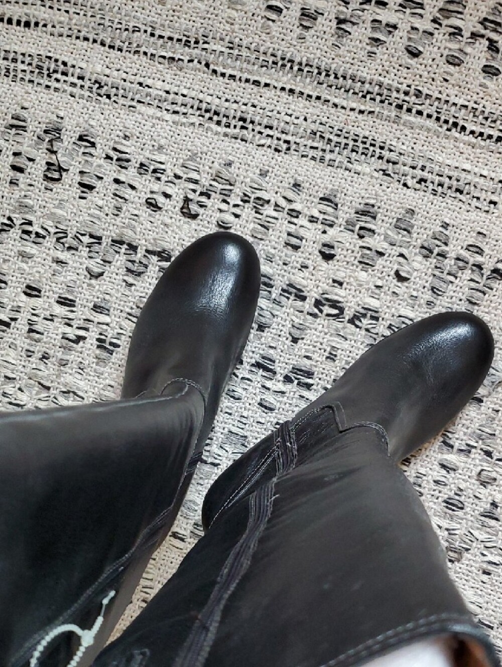 Sofft Black Leather Knee-High Heeled Boots - Picture 8 of 10